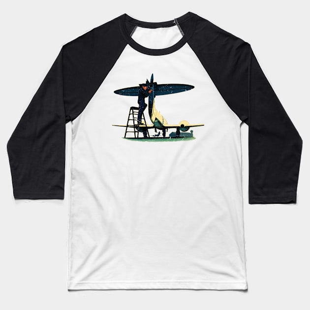 Skilled Hands Are Needed - Join the RAF Baseball T-Shirt by Distant War